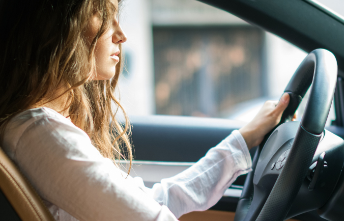 Woman in a car