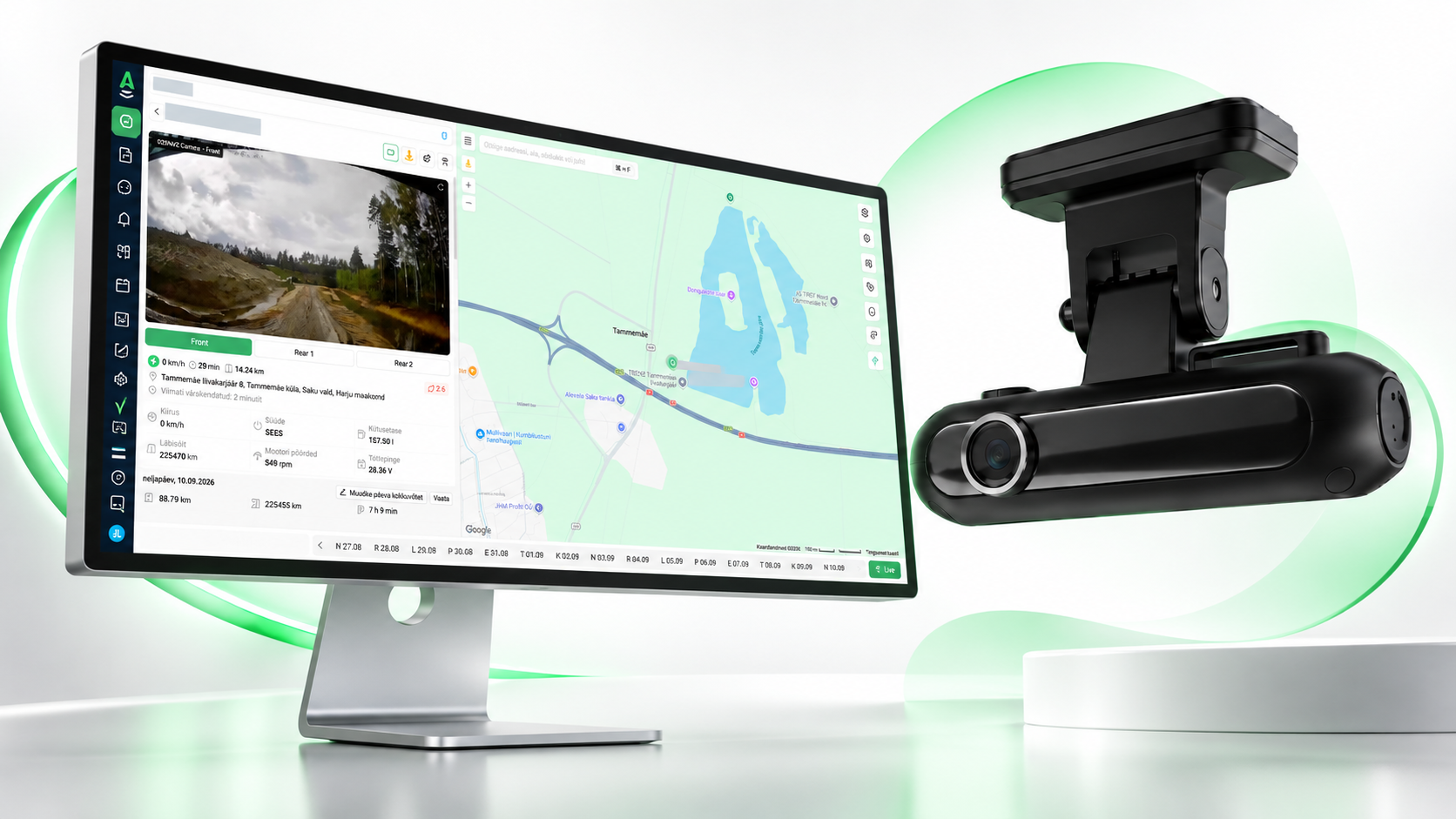 Navirec dash camera – live monitoring, recorded history and footage on demand