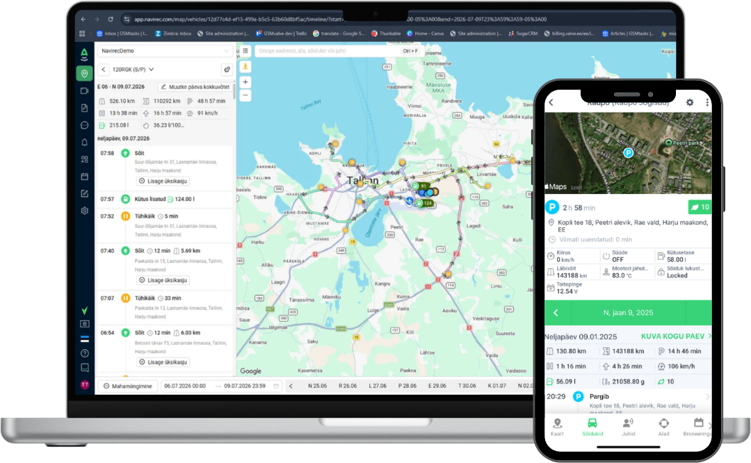Navirec dashboard